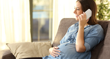 Pregnant patient telephoning GP